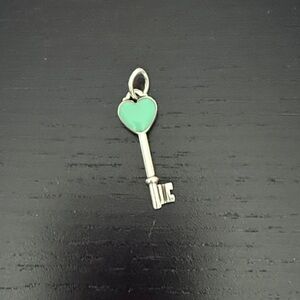 Tiffany & Co. Heart Key Charm in Tiffany Blue and Silver